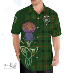Scottish Kincaid Modern Clan Tartan Crest with Thistle and Scotland Map Tartan Plaid Shirt Scottish Plaid Tartan Plaid - ScotsTee - scotstee.com
