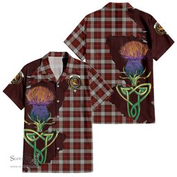 Scottish MacFie Dress Clan Tartan Crest with Thistle and Scotland Map Tartan Plaid Shirt Scottish Plaid Tartan Plaid - ScotsTee - scotstee.com
