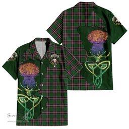 Scottish MacFarlane Hunting Clan Tartan Crest with Thistle and Scotland Map Tartan Plaid Shirt Scottish Plaid Tartan Plaid - ScotsTee - scotstee.com