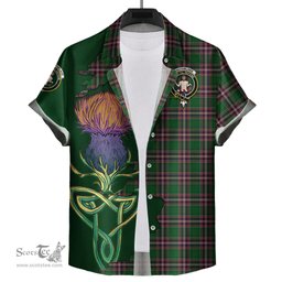 Scottish MacFarlane Hunting Clan Tartan Crest with Thistle and Scotland Map Tartan Plaid Shirt Scottish Plaid Tartan Plaid - ScotsTee - scotstee.com