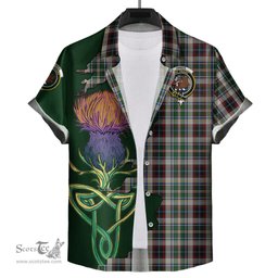 Scottish Innes Dress Clan Tartan Crest with Thistle and Scotland Map Tartan Plaid Shirt Scottish Plaid Tartan Plaid - ScotsTee - scotstee.com
