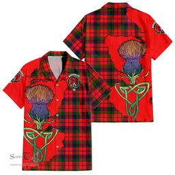 Scottish MacNaughton Modern Clan Tartan Crest with Thistle and Scotland Map Tartan Plaid Shirt Scottish Plaid Tartan Plaid - ScotsTee - scotstee.com