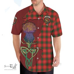 Scottish MacFie Modern Clan Tartan Crest with Thistle and Scotland Map Tartan Plaid Shirt Scottish Plaid Tartan Plaid - ScotsTee - scotstee.com