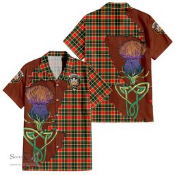 Scottish MacLachlan Hunting Modern Clan Tartan Crest with Thistle and Scotland Map Tartan Plaid Shirt Scottish Plaid Tartan Plaid - ScotsTee - scotstee.com