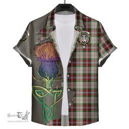 Scottish MacLean Dress Clan Tartan Crest with Thistle and Scotland Map Tartan Plaid Shirt Scottish Plaid Tartan Plaid - ScotsTee - scotstee.com