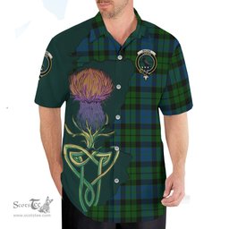 Scottish MacKie Clan Tartan Crest with Thistle and Scotland Map Tartan Plaid Shirt Scottish Plaid Tartan Plaid - ScotsTee - scotstee.com