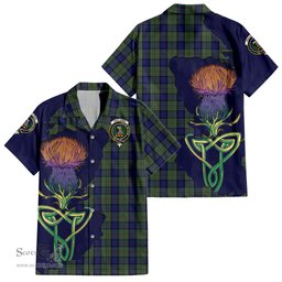 Scottish MacLaren Clan Tartan Crest with Thistle and Scotland Map Tartan Plaid Shirt Scottish Plaid Tartan Plaid - ScotsTee - scotstee.com