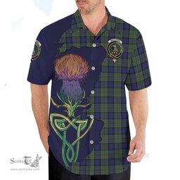Scottish MacLaren Clan Tartan Crest with Thistle and Scotland Map Tartan Plaid Shirt Scottish Plaid Tartan Plaid - ScotsTee - scotstee.com