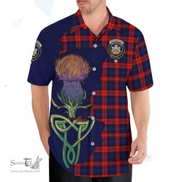 Scottish MacLachlan Modern Clan Tartan Crest with Thistle and Scotland Map Tartan Plaid Shirt Scottish Plaid Tartan Plaid - ScotsTee - scotstee.com