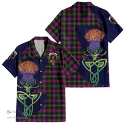 Scottish Logan Modern Clan Tartan Crest with Thistle and Scotland Map Tartan Plaid Shirt Scottish Plaid Tartan Plaid - ScotsTee - scotstee.com