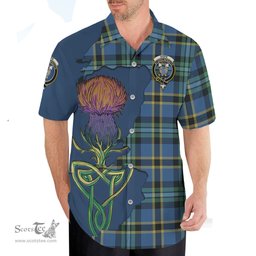 Scottish Hope Ancient Clan Tartan Crest with Thistle and Scotland Map Tartan Plaid Shirt Scottish Plaid Tartan Plaid - ScotsTee - scotstee.com