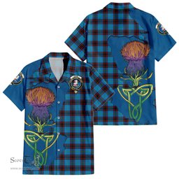 Scottish Home Ancient Clan Tartan Crest with Thistle and Scotland Map Tartan Plaid Shirt Scottish Plaid Tartan Plaid - ScotsTee - scotstee.com