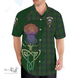 Scottish Kennedy Clan Tartan Crest with Thistle and Scotland Map Tartan Plaid Shirt Scottish Plaid Tartan Plaid - ScotsTee - scotstee.com