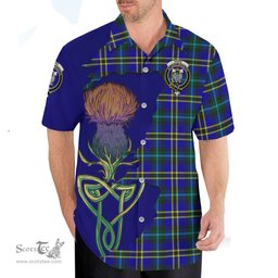 Scottish Hope Modern Clan Tartan Crest with Thistle and Scotland Map Tartan Plaid Shirt Scottish Plaid Tartan Plaid - ScotsTee - scotstee.com