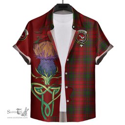 Scottish MacDougall Clan Tartan Crest with Thistle and Scotland Map Tartan Plaid Shirt Scottish Plaid Tartan Plaid - ScotsTee - scotstee.com