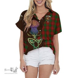 Scottish MacFie Clan Tartan Crest with Thistle and Scotland Map Tartan Plaid Shirt Scottish Plaid Tartan Plaid - ScotsTee - scotstee.com