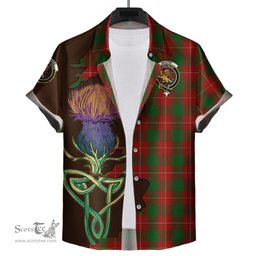Scottish MacFie Clan Tartan Crest with Thistle and Scotland Map Tartan Plaid Shirt Scottish Plaid Tartan Plaid - ScotsTee - scotstee.com