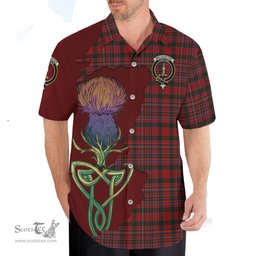 Scottish MacAlister Clan Tartan Crest with Thistle and Scotland Map Tartan Plaid Shirt Scottish Plaid Tartan Plaid - ScotsTee - scotstee.com