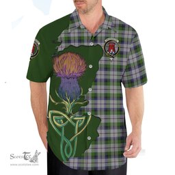Scottish MacNaughton Dress Clan Tartan Crest with Thistle and Scotland Map Tartan Plaid Shirt Scottish Plaid Tartan Plaid - ScotsTee - scotstee.com
