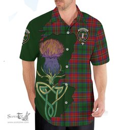 Scottish MacCulloch Clan Tartan Crest with Thistle and Scotland Map Tartan Plaid Shirt Scottish Plaid Tartan Plaid - ScotsTee - scotstee.com