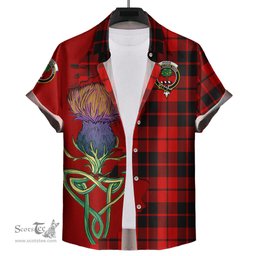 Scottish Hogg Clan Tartan Crest with Thistle and Scotland Map Tartan Plaid Shirt Scottish Plaid Tartan Plaid - ScotsTee - scotstee.com