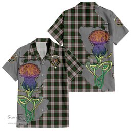 Scottish MacKinnon Dress Clan Tartan Crest with Thistle and Scotland Map Tartan Plaid Shirt Scottish Plaid Tartan Plaid - ScotsTee - scotstee.com