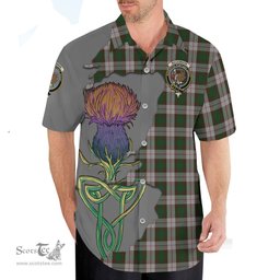 Scottish MacKinnon Dress Clan Tartan Crest with Thistle and Scotland Map Tartan Plaid Shirt Scottish Plaid Tartan Plaid - ScotsTee - scotstee.com