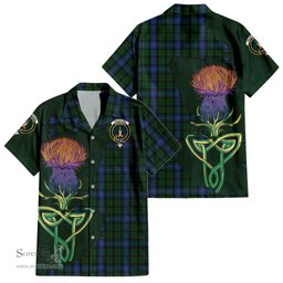 Scottish MacIntyre Clan Tartan Crest with Thistle and Scotland Map Tartan Plaid Shirt Scottish Plaid Tartan Plaid - ScotsTee - scotstee.com