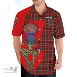 Scottish Innes Modern Clan Tartan Crest with Thistle and Scotland Map Tartan Plaid Shirt Scottish Plaid Tartan Plaid - ScotsTee - scotstee.com