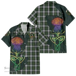 Scottish MacLaren Dress Clan Tartan Crest with Thistle and Scotland Map Tartan Plaid Shirt Scottish Plaid Tartan Plaid - ScotsTee - scotstee.com
