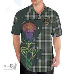Scottish MacLaren Dress Clan Tartan Crest with Thistle and Scotland Map Tartan Plaid Shirt Scottish Plaid Tartan Plaid - ScotsTee - scotstee.com