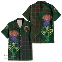 Scottish MacKintosh Hunting Clan Tartan Crest with Thistle and Scotland Map Tartan Plaid Shirt Scottish Plaid Tartan Plaid - ScotsTee - scotstee.com