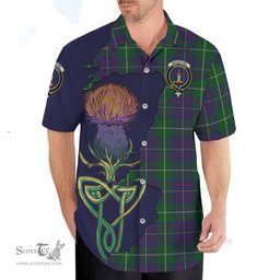 Scottish MacIntyre Inglis Clan Tartan Crest with Thistle and Scotland Map Tartan Plaid Shirt Scottish Plaid Tartan Plaid - ScotsTee - scotstee.com