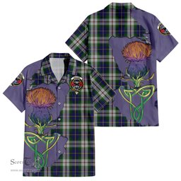 Scottish MacLeod Of Californian Clan Tartan Crest with Thistle and Scotland Map Tartan Plaid Shirt Scottish Plaid Tartan Plaid - ScotsTee - scotstee.com