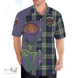 Scottish MacLeod Of Californian Clan Tartan Crest with Thistle and Scotland Map Tartan Plaid Shirt Scottish Plaid Tartan Plaid - ScotsTee - scotstee.com