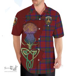 Scottish MacGillivray Clan Tartan Crest with Thistle and Scotland Map Tartan Plaid Shirt Scottish Plaid Tartan Plaid - ScotsTee - scotstee.com