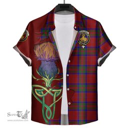 Scottish MacGillivray Clan Tartan Crest with Thistle and Scotland Map Tartan Plaid Shirt Scottish Plaid Tartan Plaid - ScotsTee - scotstee.com