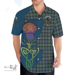 Scottish MacDonell of Glengarry Ancient Clan Tartan Crest with Thistle and Scotland Map Tartan Plaid Shirt Scottish Plaid Tartan Plaid - ScotsTee - scotstee.com