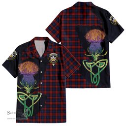Scottish MacLachlan Clan Tartan Crest with Thistle and Scotland Map Tartan Plaid Shirt Scottish Plaid Tartan Plaid - ScotsTee - scotstee.com