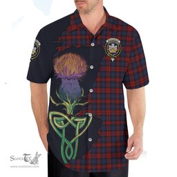 Scottish MacLachlan Clan Tartan Crest with Thistle and Scotland Map Tartan Plaid Shirt Scottish Plaid Tartan Plaid - ScotsTee - scotstee.com