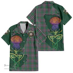 Scottish MacFarlane Hunting Ancient Clan Tartan Crest with Thistle and Scotland Map Tartan Plaid Shirt Scottish Plaid Tartan Plaid - ScotsTee - scotstee.com