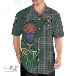 Scottish MacFarlane Hunting Ancient Clan Tartan Crest with Thistle and Scotland Map Tartan Plaid Shirt Scottish Plaid Tartan Plaid - ScotsTee - scotstee.com