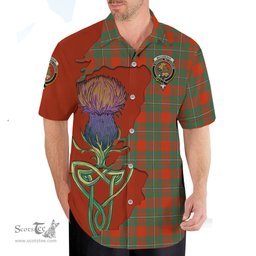 Scottish MacGregor Ancient Clan Tartan Crest with Thistle and Scotland Map Tartan Plaid Shirt Scottish Plaid Tartan Plaid - ScotsTee - scotstee.com