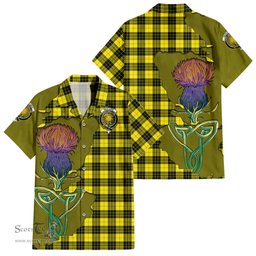 Scottish MacLeod of Lewis Modern Clan Tartan Crest with Thistle and Scotland Map Tartan Plaid Shirt Scottish Plaid Tartan Plaid - ScotsTee - scotstee.com