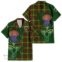 Scottish MacMillan Society of Glasgow Clan Tartan Crest with Thistle and Scotland Map Tartan Plaid Shirt Scottish Plaid Tartan Plaid - ScotsTee - scotstee.com