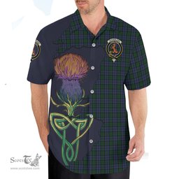 Scottish Sutherland Clan Tartan Crest with Thistle and Scotland Map Tartan Plaid Shirt Scottish Plaid Tartan Plaid - ScotsTee - scotstee.com