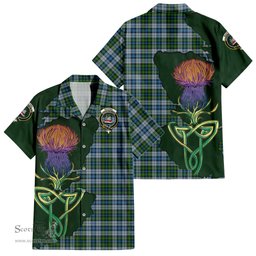 Scottish MacNeil Dress Clan Tartan Crest with Thistle and Scotland Map Tartan Plaid Shirt Scottish Plaid Tartan Plaid - ScotsTee - scotstee.com