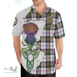 Scottish MacPherson Dress Modern Clan Tartan Crest with Thistle and Scotland Map Tartan Plaid Shirt Scottish Plaid Tartan Plaid - ScotsTee - scotstee.com