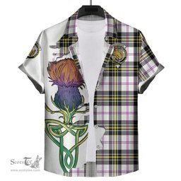 Scottish MacPherson Dress Modern Clan Tartan Crest with Thistle and Scotland Map Tartan Plaid Shirt Scottish Plaid Tartan Plaid - ScotsTee - scotstee.com