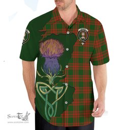 Scottish Menzies Green Modern Clan Tartan Crest with Thistle and Scotland Map Tartan Plaid Shirt Scottish Plaid Tartan Plaid - ScotsTee - scotstee.com